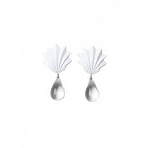 NEW JULIETTA women's isola bella earrings in silver/ white